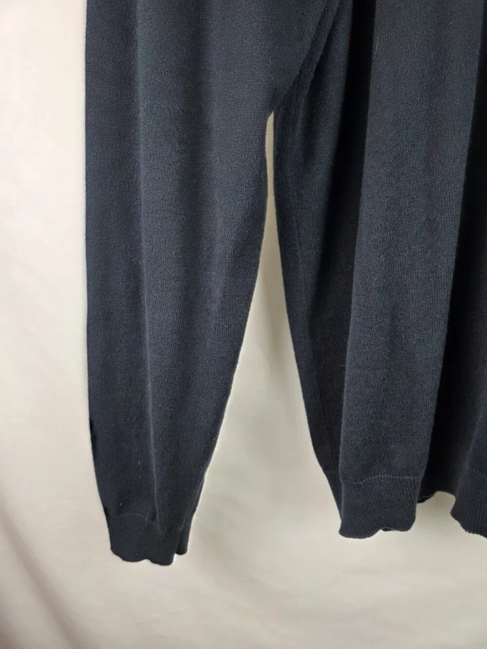 Wallin & Bros Mens Sweater Size XXL Navy Blue Cashmere Blend V-Neck Knit Top